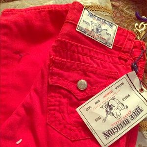 NWT Little girls RED True Religion Jeans Size 6